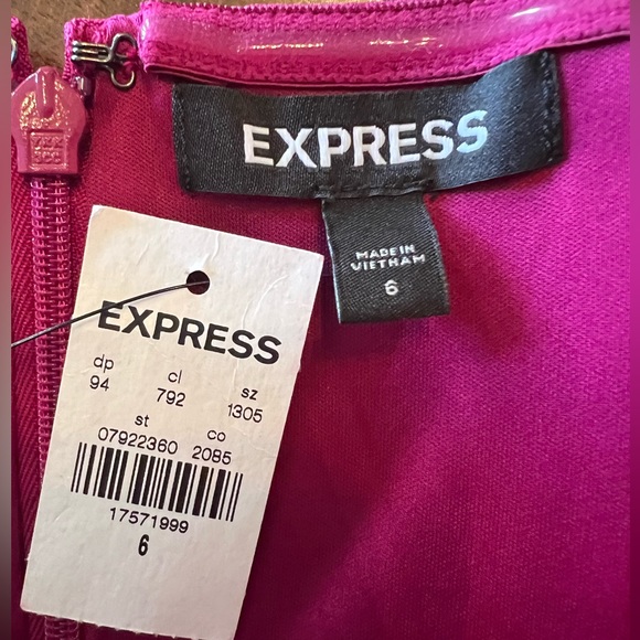 NWT Express Purple Jumpsuit sweetheart neckline off-the-shoulder sleeves Size 6 - Picture 3 of 7